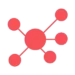 Red on white symbol for all things everywhere.